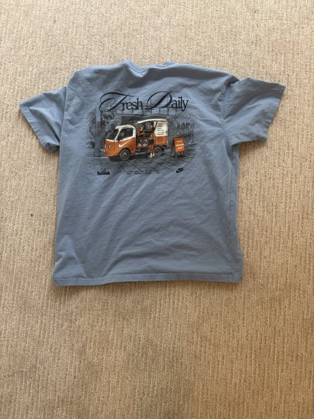 Men's Blue Grey Fresh Daily Graphic Tee XL